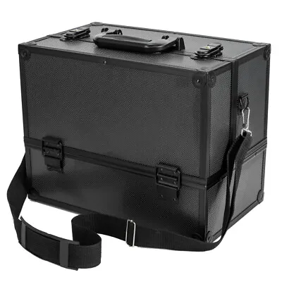Makeup Train Case Professional Adjustable Cosmetic Cases Storage Organizer Box • $56.44