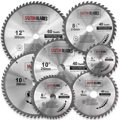 Saxton TCT Circular Wood Saw Blades 135mm To 300mm For Bosch Makita Festool • £20.99