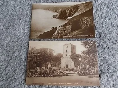 £0.99 • Buy X2 - Circa 1930,s -i.o.m Postcards-port Soderick &rushden Abbey - Unused
