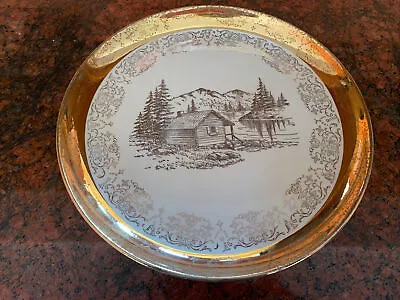 Moosehead Lake Maine Crest-O-Gold Warranted 22K Sabin Decorative Plate 7 3/8  • $14