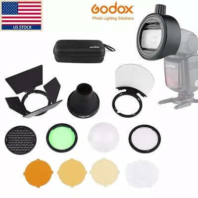 Godox AK-R1 Round Flash Head + Accessories Adapter S-R1 F Speedlite TT685 V860II • $47.69