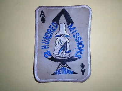 Vietnam War Patch US Air Force F-4 VIETNAM  2 HUNDRED MISSIONS  Ace Of Spade • $13.25