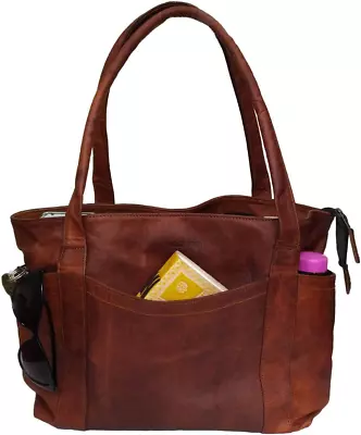 Madosh Womens Genuine Leather Tote Shoulder Laptop Bag Large Capacity Shopping  • $99.55
