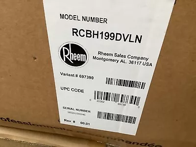 NEW Rheem Prestige 9.9 GPM Natural Gas High Efficiency Combi Boiler 199000 BTU • $1920.99