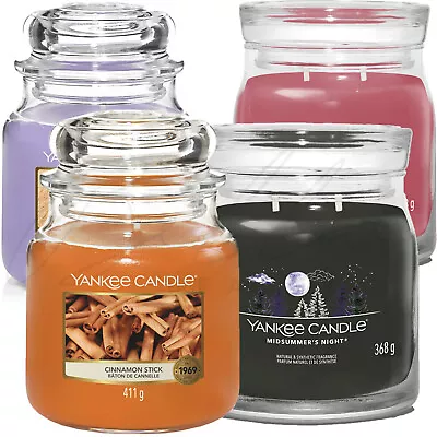 YANKEE CANDLE Medium Jar Long Lasting Home Fragrance Scented Candle CHOOSE ITEM • £21.95