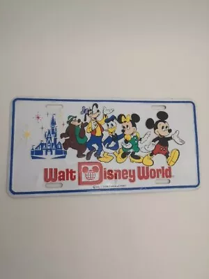 Vintage Walt Disney World Magic Kingdom License Plate - Mickey Donald Pre-Owned • £10
