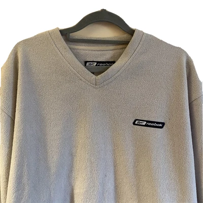 £9.99 • Buy Vintage 90s Beige Reebok Pullover Fleece 