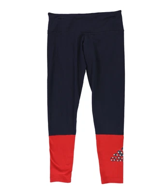 $3.50 • Buy Adidas Womens Color Block Tight Compression Athletic Pants, Blue, Medium