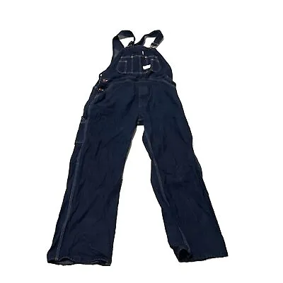 Vintage Round House Overalls Men's 36x29 Blue Cotton USA Made Workwear Denim EUC • $29.99