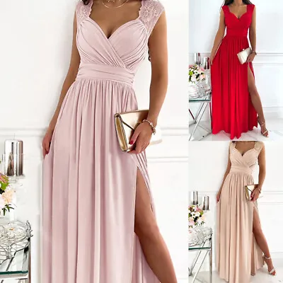 £17.09 • Buy New Formal Long Evening Ball Gown Party Prom Wedding Bridesmaid Dress Sexy Lace