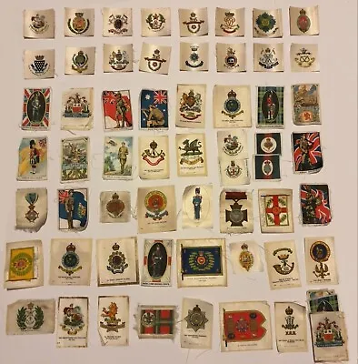 Collection Of 60 Military Themed Silk Cigarette Cards  - Silks And Silk Cardback • £49.88