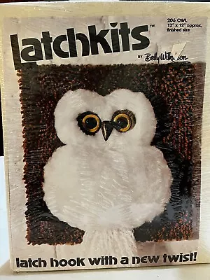 NEW VINTAGE Owl Pillow Latch Hook Kit Betty Wilkinson Wall Hanging/Pillow • $22.99