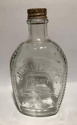 Log Cabin Syrup Glass Bottle Flask 1776-1976 Bicentennial Embossed Clean Vintage • $6