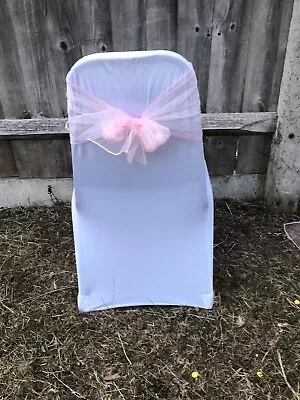 £1 • Buy White Stretch Spandex Chair Covers 
