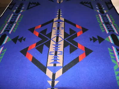 Gorgeous Vintage Pendleton  Saddle Blanket - Super Colors & Pattern - 39  X 65  • $110