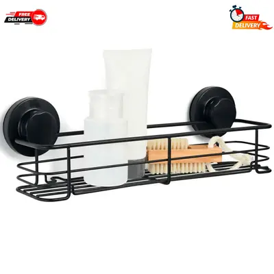 Suction Shelf Rack Bathroom Shower Caddy Organizer Storage Spice Holder Black AU • $8.47