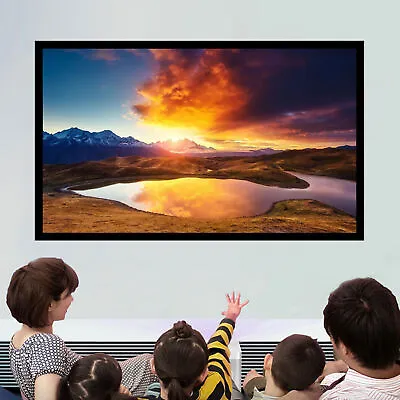 135 Inch Fixed Aluminum Frame Projector Screen Home Theatre HD TV Projection US • $141.55