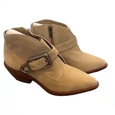 Vince Camuto Women's Tan Suede Leather Ashena Ankle Western Bootie New Size 7.5 • $32