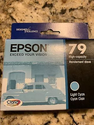 Epson 79 Light Cyan High Yield Ink Cartridge Exp 05/2025 C13T079520 • $6.99