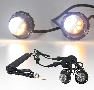 $35.99 • Buy 2In 1 Hideaway Emergency Strobe Lights Warning Flashing Signal Light For Vehicle