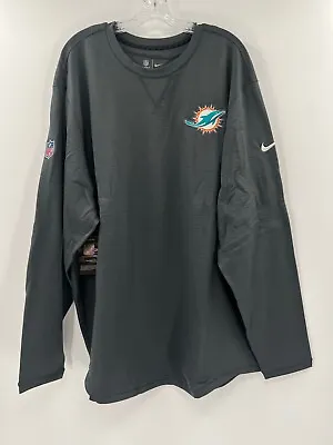 Miami Dolphins Team Issued Long Sleeve Grey Sweater Brand New W/tags 3xl 75.00 • $35