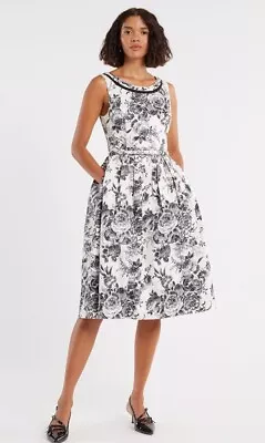 BNWT - Review Australia - Sierra Bloom Dress -  Ivory/Black - RRP$279.95 • $129.99