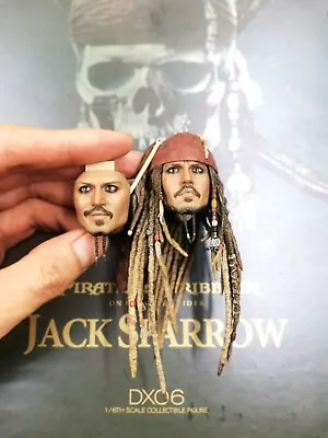 Head Sculpt 1/6HotToys DX06 Pirates Of The Caribbean Captain Jack Sparrow Figure • $269.35