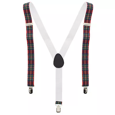 Zac's Alter Ego Men/Ladies Adjustable 25mm Width Tartan Print Braces/ Suspenders • £5.69