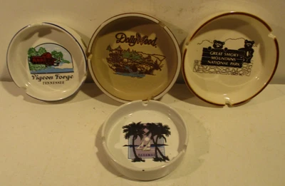 $9.99 • Buy Vintage Ceramic Ashtrays**great Smoky Mountains*pigeon Forge*dollywodd*bahamas