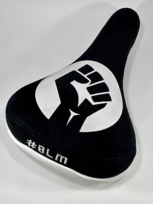 Limited Edition #BLM Black And White BMX Bike Seat Padded Embroidered New SE • $59.99