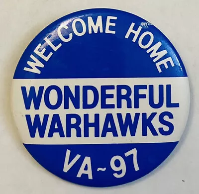 Vintage US Navy Squadron VA-97 Wonderful Warhawks Pinback Button Aviation • $13