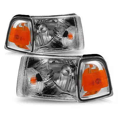 For 2001-2011 Ford Ranger Chrome OE Headlights+Corner Turn Signal Lights Pair • $53.99