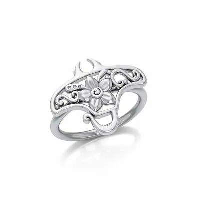 Manta Ray Filigree Ring Stingray .925 Sterling Silver By Peter Stone Jewelry • $47.97