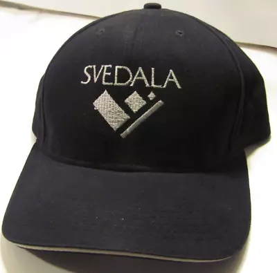 Svedala Hat Black Adjustable Employee Ball Cap Vintage Logo Sweden Drill Tool • $14.14