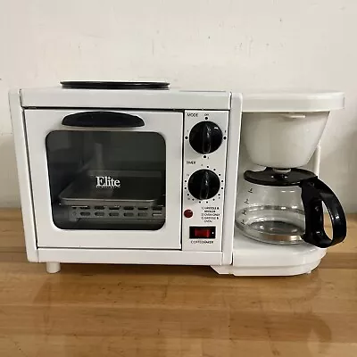 Elite 3-n-1 Breakfast Station Toaster Oven Coffee Maker - EBK-200 • $42.99