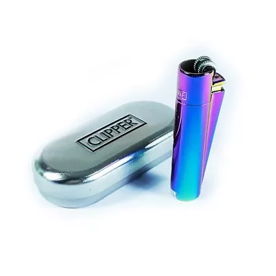 Metal Clipper Lighter (RAINBOW) With Gift Box Refillable  - AUTHENTIC - NEW • $13.50