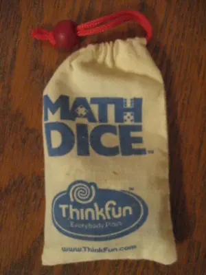 ThinkFun Math Dice Game Ages 8+ Instructions Included + Travel Bag Vintage 2003 • $3