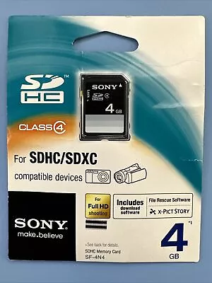 Sony 4GB Class 4 Micro SDHC Memory Card SDHC /SDXC Compatible Devices 📷📸📹 • $15.95