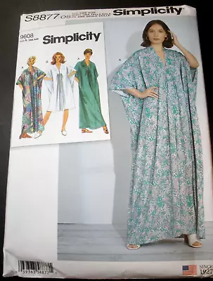 Simplicity 8877 Pattern Caftan Dress Maxi Muumuu Retro House Dress XS-XL EASY • $10.50