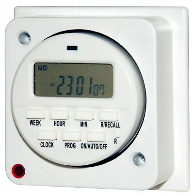 7 Day General Purpose Immersion Electronic Timer 16 Amps Socket Box Programmer • £18.95