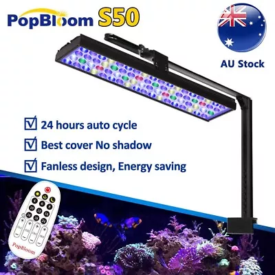 PopBloom LED Aquarium Light Marine Fish Tank Lighting For 60cm Reef Coral Tank • $189