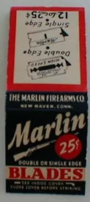 MARLIN RAZOR BLADES Vintage Matchbook • $15