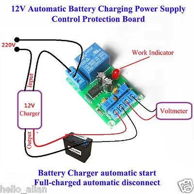 12V Battery Automatic Charging Controller Module Protection Board Relay Switch • $4.55
