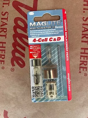 Maglite 4-cell C/D Mag-num Star II Xenon Lamp Replacement Bulb LMXA401 • $4.49