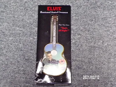 Elvis Presley Musical Guitar Christmas Ornament That's All Right Mama New • $29.99