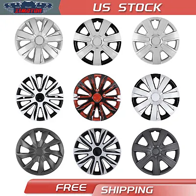 Set Of 4 14  15  16  17  Wheel Covers Snap On Full Hub Caps Tire & Steel Rim • $40.99