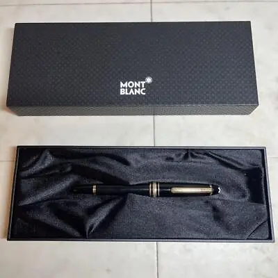 Montblanc Meisterstuck Fountain Pen Mozart 14k Nib Black Near Mint Condition • $312.52