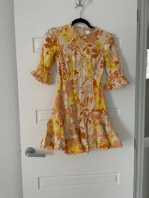 $350 • Buy Zimmerman Ladies Mini Floral Dress - Size 1 - 5+ Items Free Postage (AU)