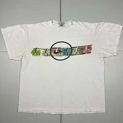 Vintage 90s Nike Running Double Sided Graphic T Shirt White L • $29.99