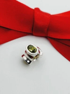 $35 • Buy Genuine Pandora Green Olive Cz Bonsai Cats Eye Silver Charm 790289GCZ 